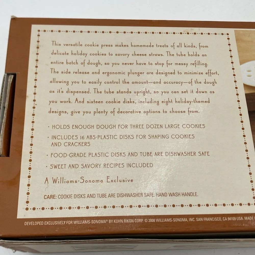 Williams Sonoma Extra-Large Ergonomic Cookie Press